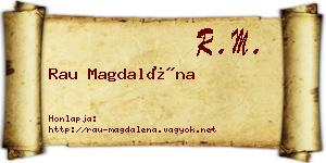 Rau Magdaléna névjegykártya
